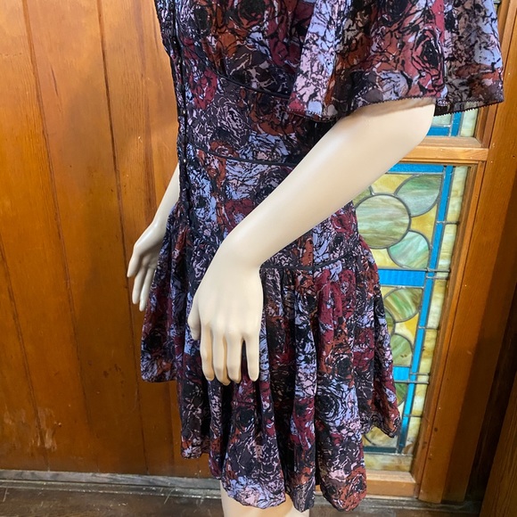 Free People Purple And Red Floral Mini Dress - Picture 9 of 16